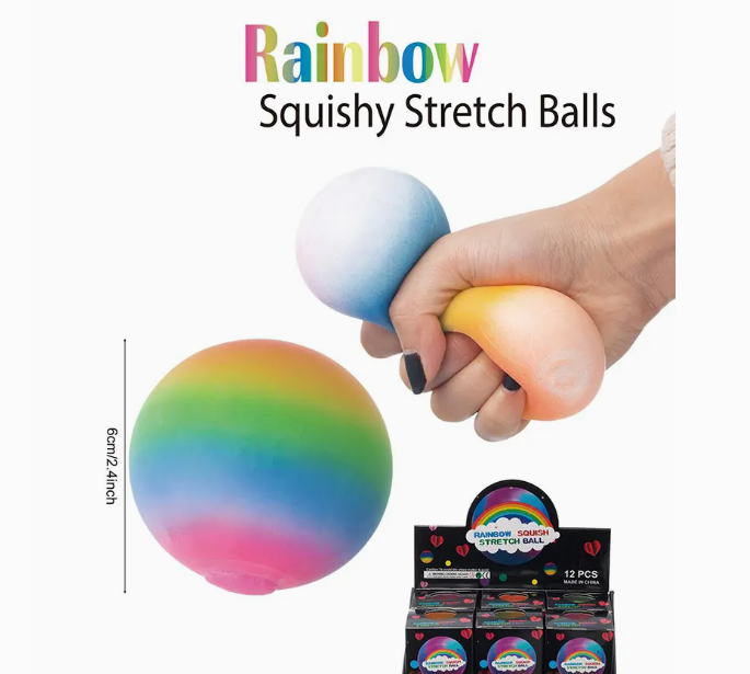 Rainbow Squishy Stretch Balls
