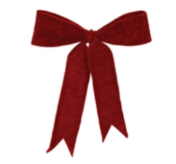 14.5" Red Polyester Bow