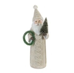 Santa w/ Tree and Wreath 12.5"H