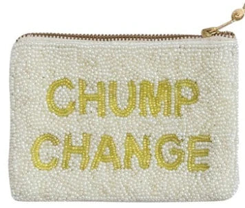 Beaded Cotton Zip Pouches