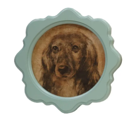 Framed Wall Décor with Vintage Reproduction Dog Image, 4 Styles