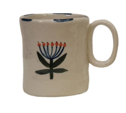 5 oz. Hand-Painted Stoneware Child Size Mug, 4 Styles