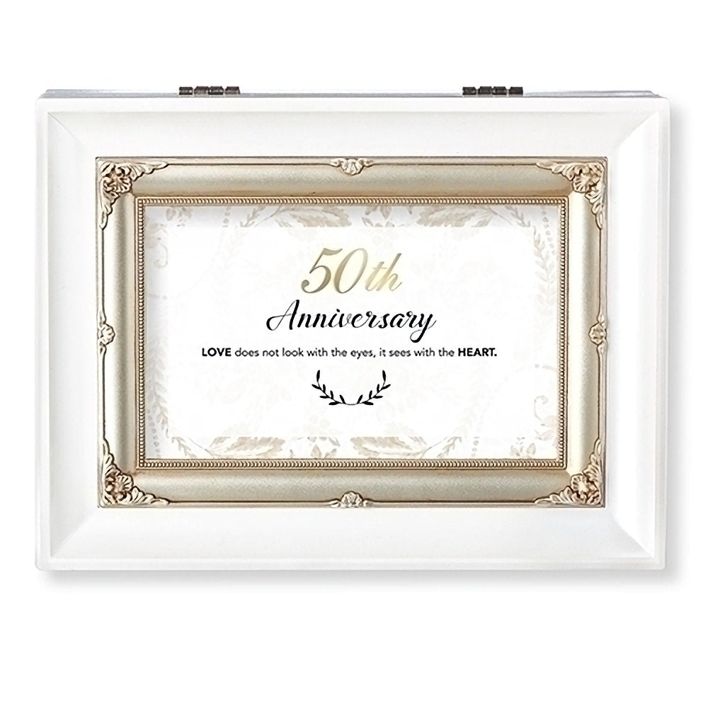 50th Anniversary White Music Box – "Clair de Lune"