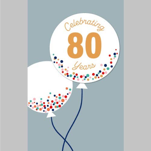 80th Milestone Birthday Card