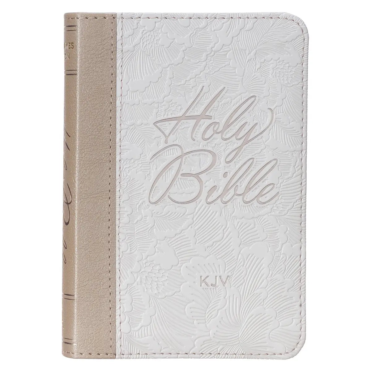 Mini Pocket Bible Faux Leather, White King James Version