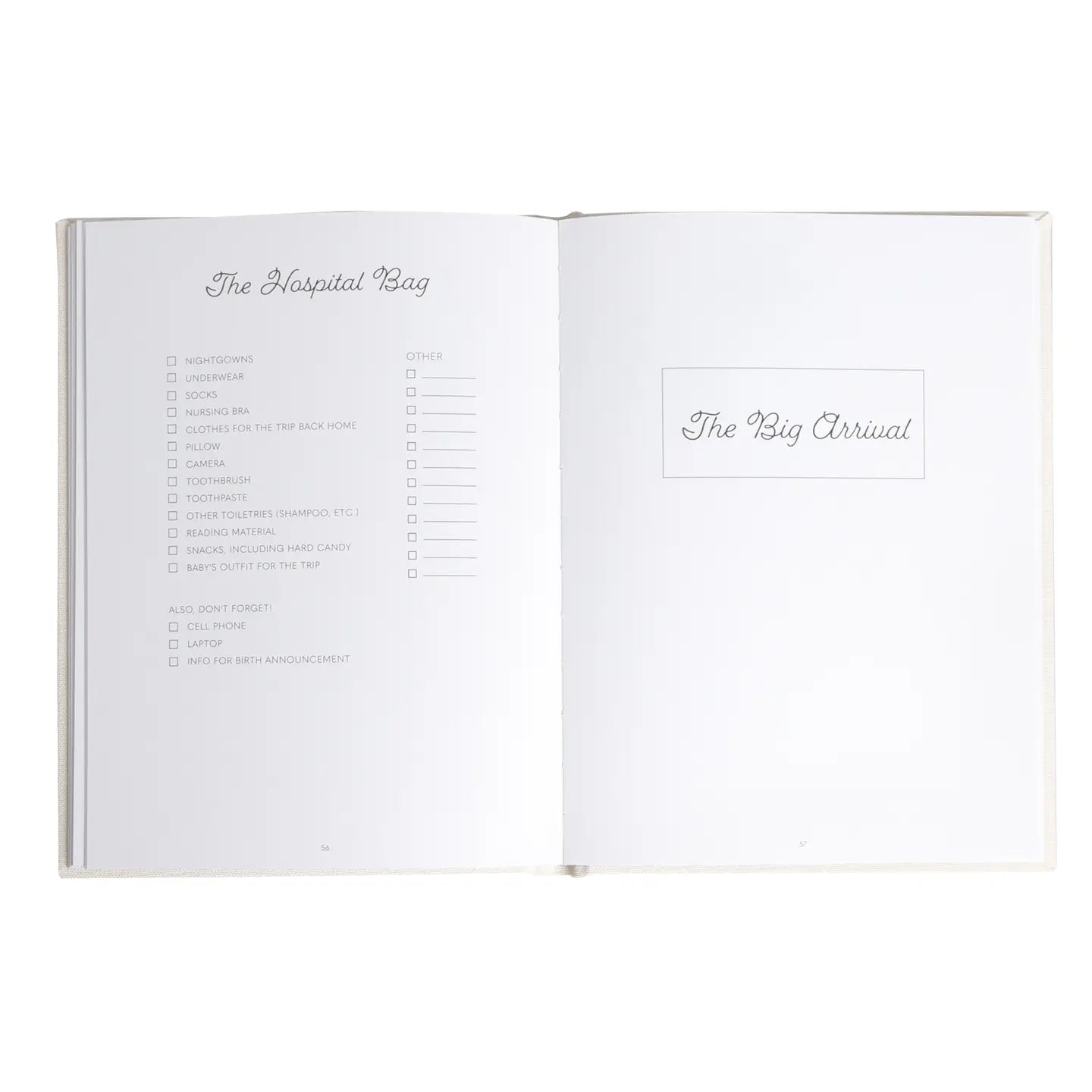 Linen Pregnancy Journal, Baby Shower Gifts, New Mom Gift