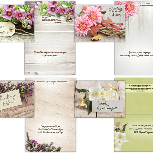 Sympathy - Rustic Flowers Boxed Sympathy Cards