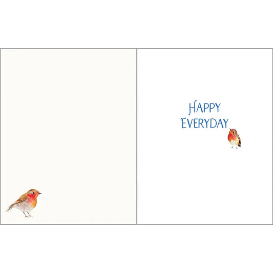 Birthday Greeting Card - Songbird Pattern