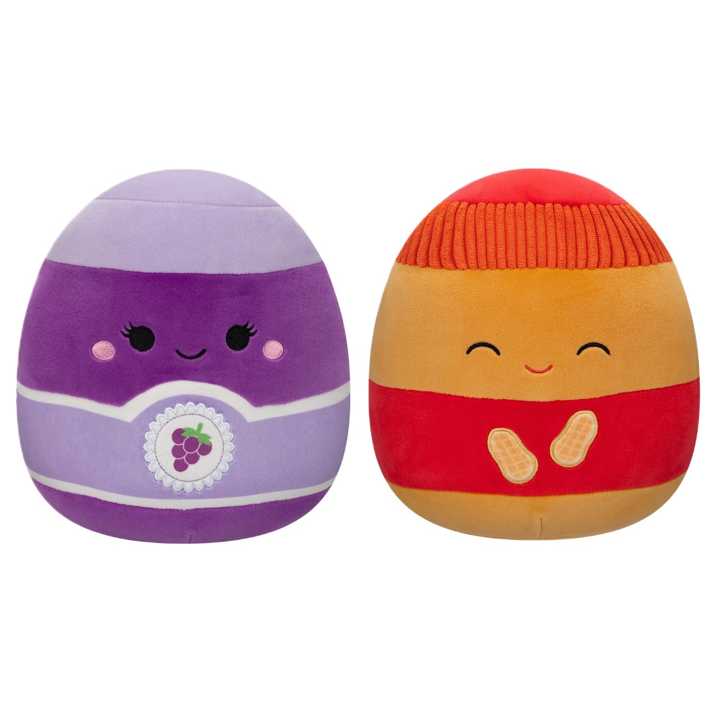 Squishmallows The Perfect Pair Nedison Peanut Butter and Argie Jelly Plush Set