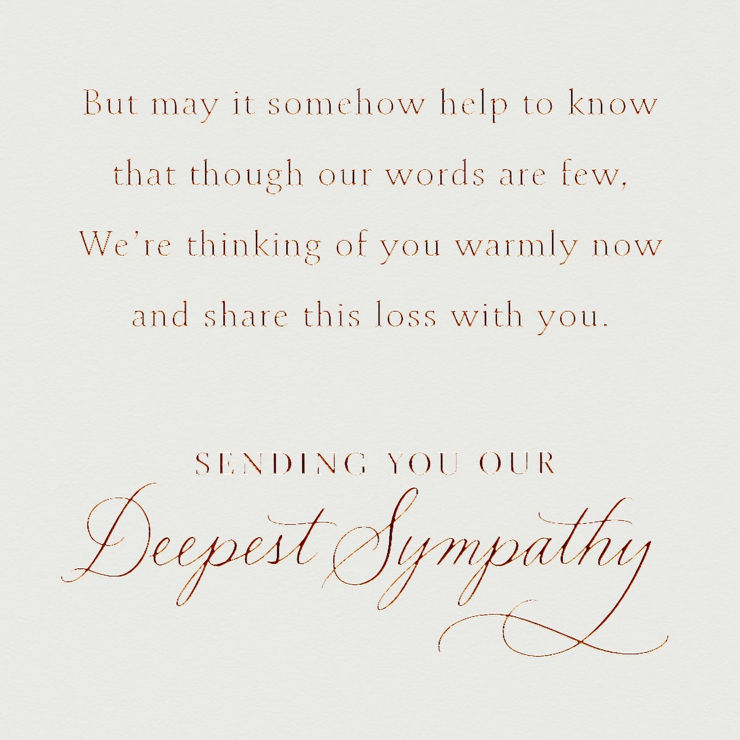 Sympathy Card for Anyone from Us