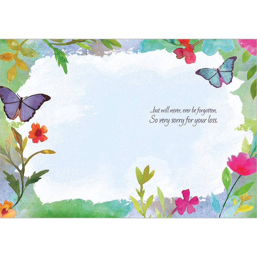 Butterflies and Flowers - Sympathy Card