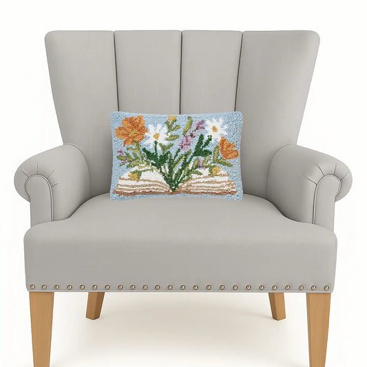 Flower Book Hook Pillow