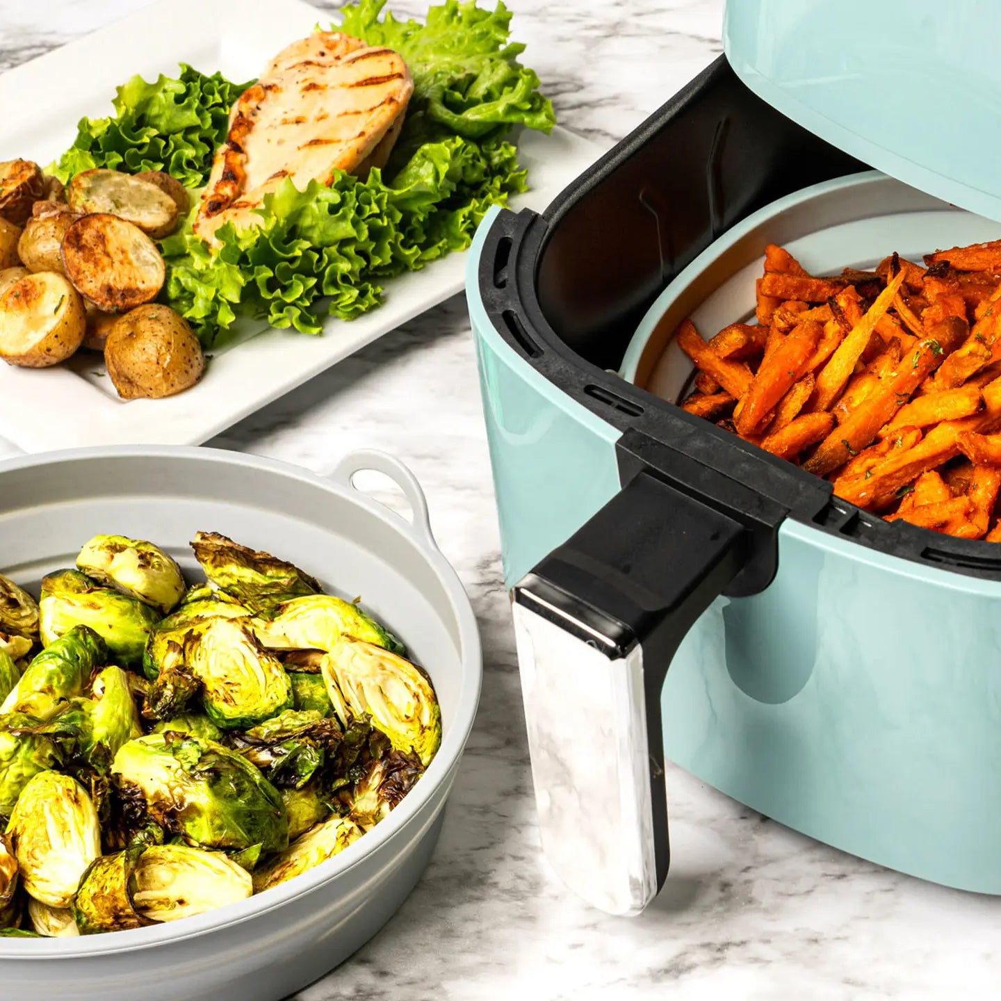 Collapsible Silicone Air Fryer Basket