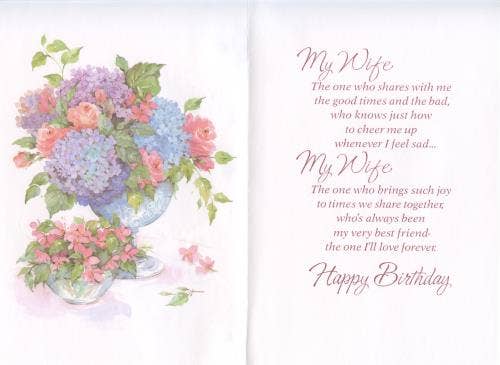 Wife Birthday Card