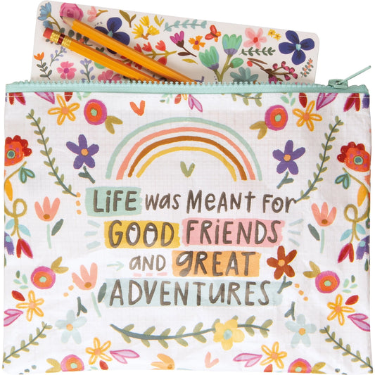 Good Friends and Great Adventures Zipper Pouch
