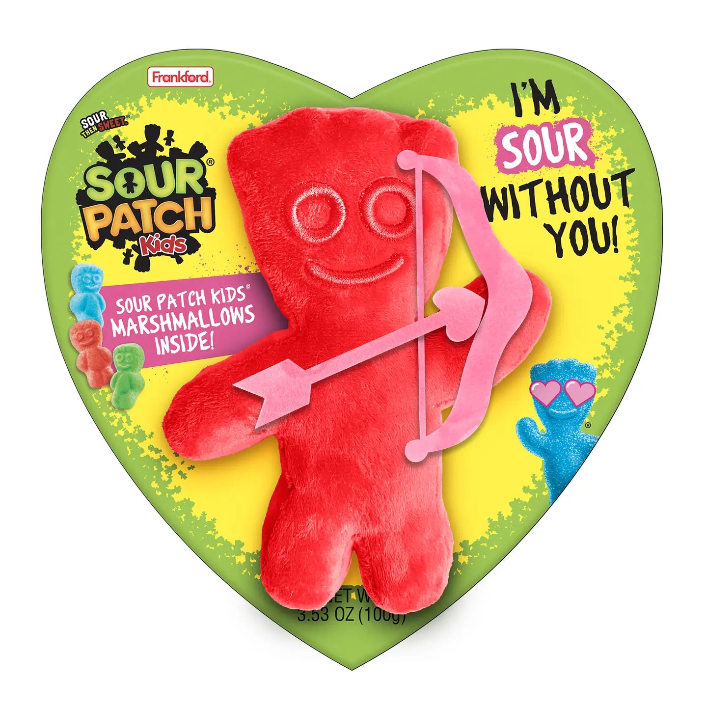 Sour Patch Kids Valentine Heart Box with Plush