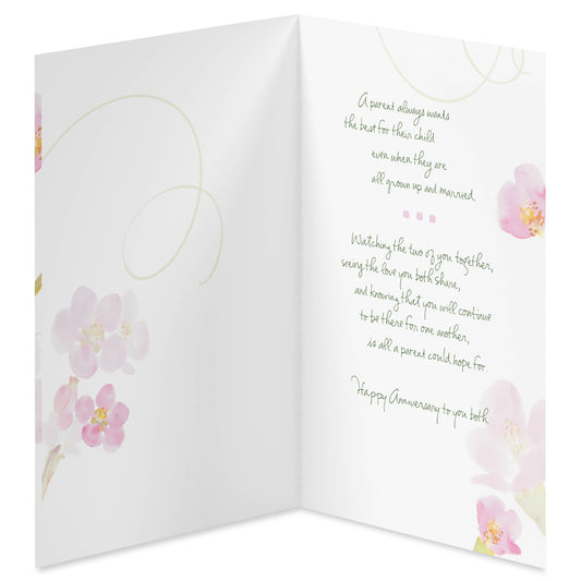 Anniversary Card for Daughter & Son‑in‑Law – Floral Anniv