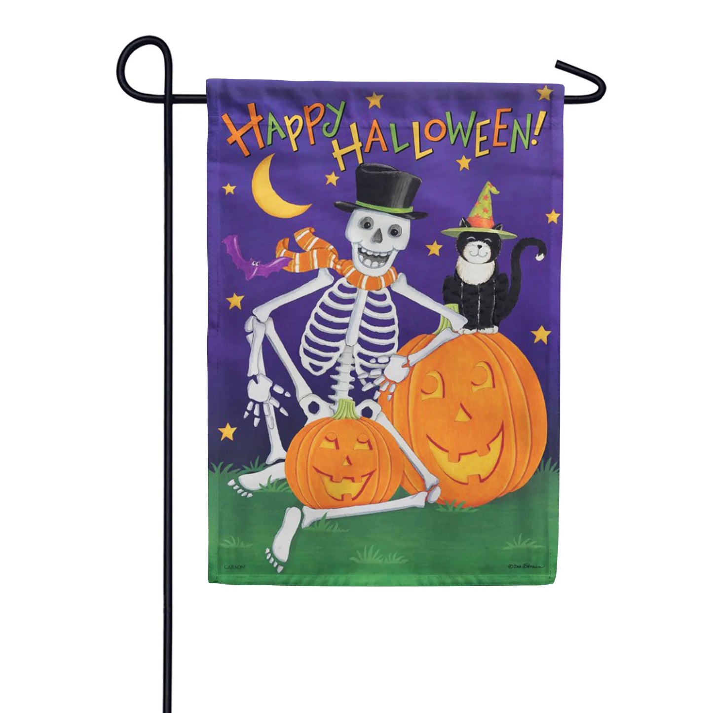 Happy Skeleton Garden Flag