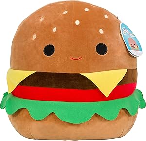 Squishmallows Original Carl The Cheeseburger - Collectible Soft & Squishy Cheeseburger Stuffed Animal Toy - Gift for Kids, Girls & Boys