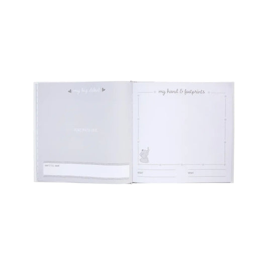 Baby’s First Year Baby Book, Gray Elephant