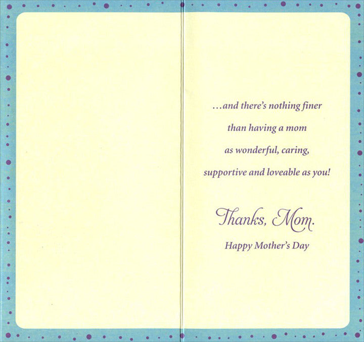 Wine Bottle on Blue: Mom Mother's Day Card