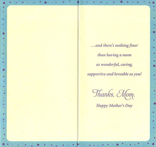 Wine Bottle on Blue: Mom Mother's Day Card