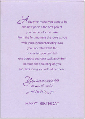Daughter Birthday Card