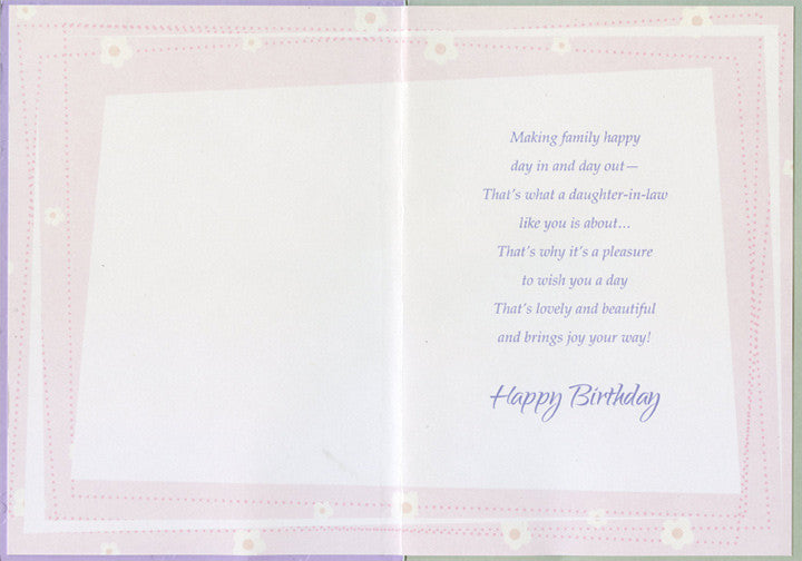 Daughter-in-Law Birthday Card