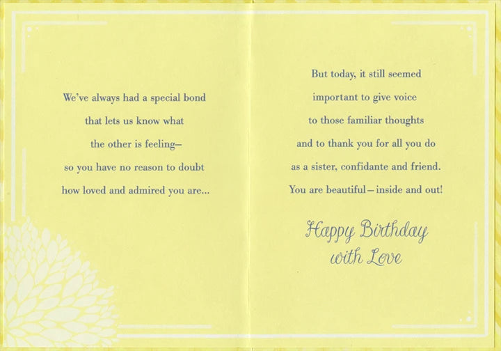 Sister Birthday Card