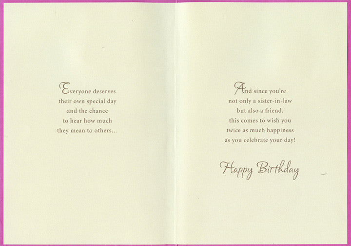 Sister-in-law Birthday Card