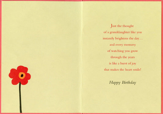 Granddaughter Birthday Card