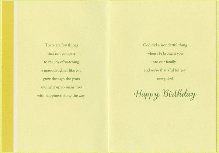 Granddaughter Birthday Card