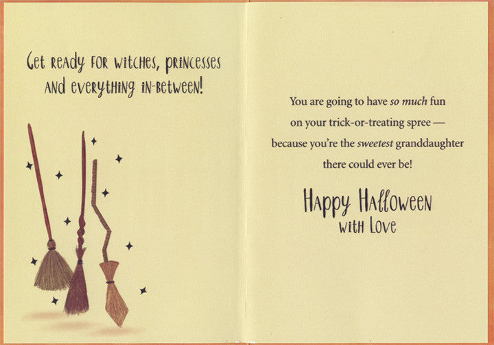 Young Granddaughter Halloween Card