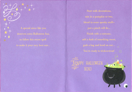 Niece Halloween Card