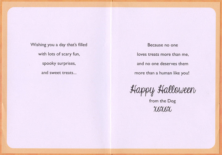 For my Favorite Human - From Dog Halloween Card