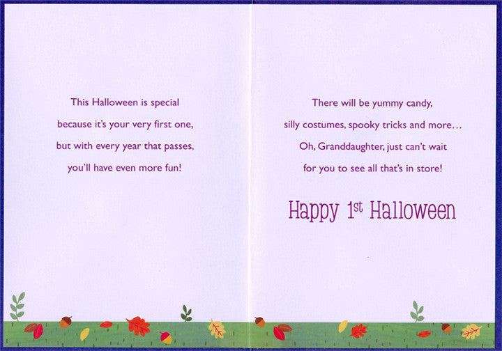 Granddaughter Happy 1st Halloween Card