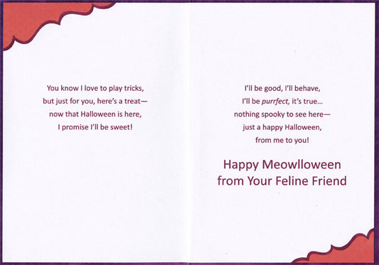 Happy Meowlloween - From Cat Halloween Card