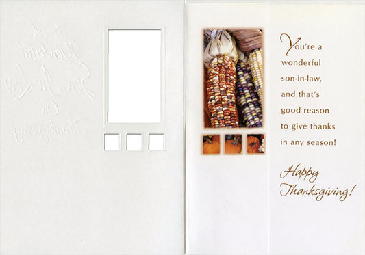 Happy Thanksgiving for a Wonderful Son-in-Law