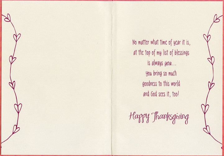Count Your Blessings Religious Thanksgiving Card