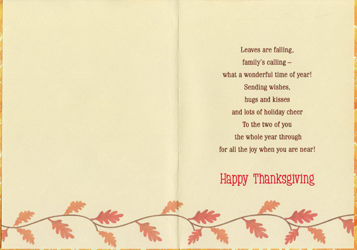 Thanksgiving - Aunt & Uncle - From Child