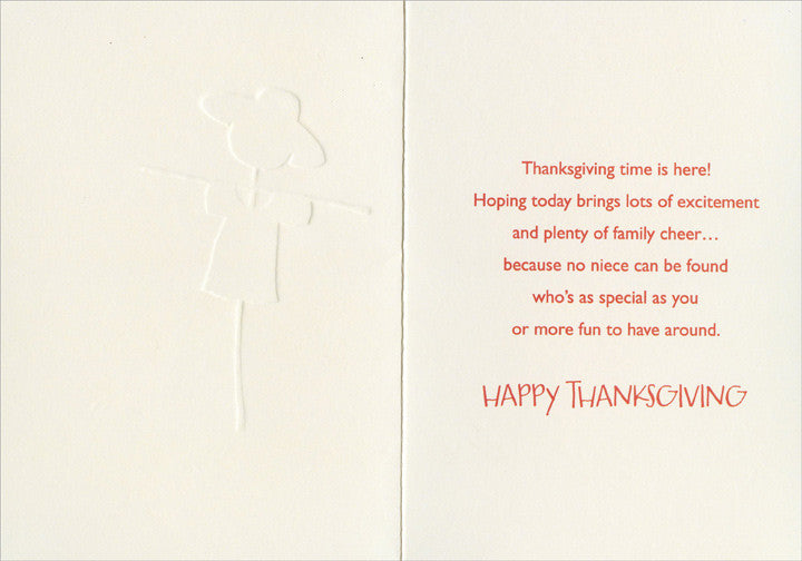 For a Sweet Niece on Thanksgiving Card