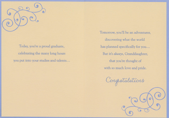 Viewing Sunset Graduation Congratulations Card for Granddaughter
