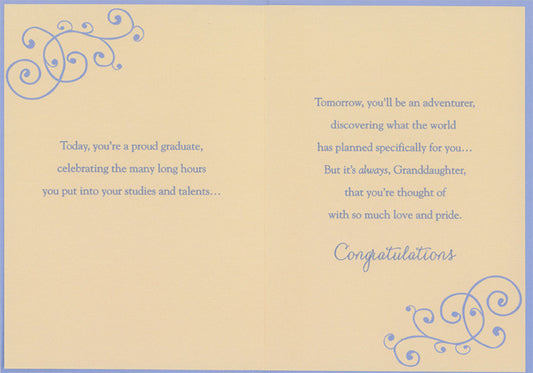 Viewing Sunset Graduation Congratulations Card for Granddaughter