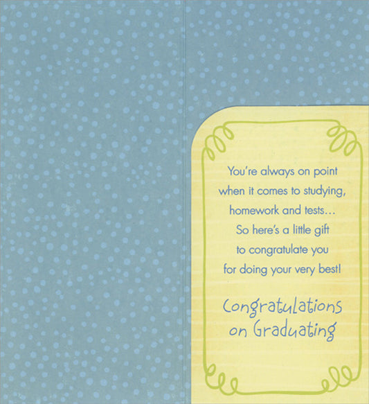 Smiling Cactus Holding Diploma Juvenile Money Holder