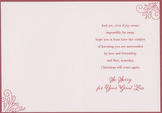 Sympathy - Christmas Card