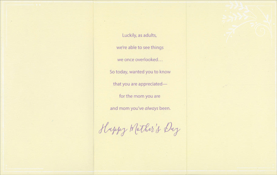 Dark Purple Mother's Day Card for Mom