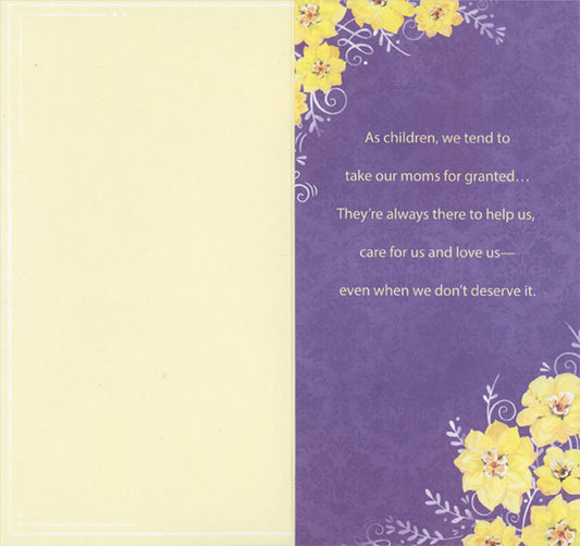 Dark Purple Mother's Day Card for Mom