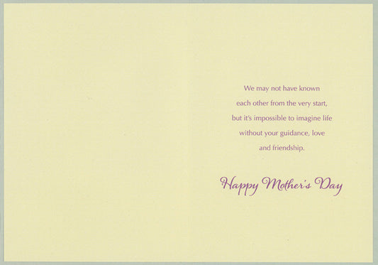 Purple Flowers in Pot Mother's Day Card for Stepmother