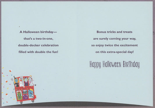 Happy Halloween Birthday Card