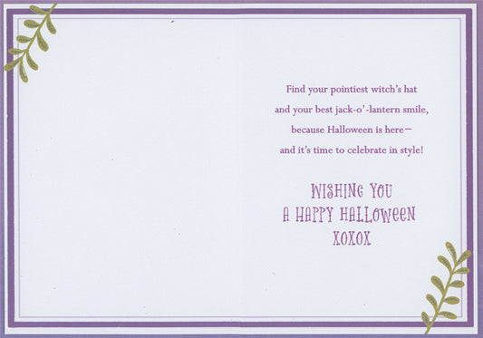 Preteen Granddaughter Halloween Card
